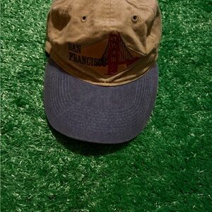 Vintage San Francisco Embroidered Cap - Tan & Navy